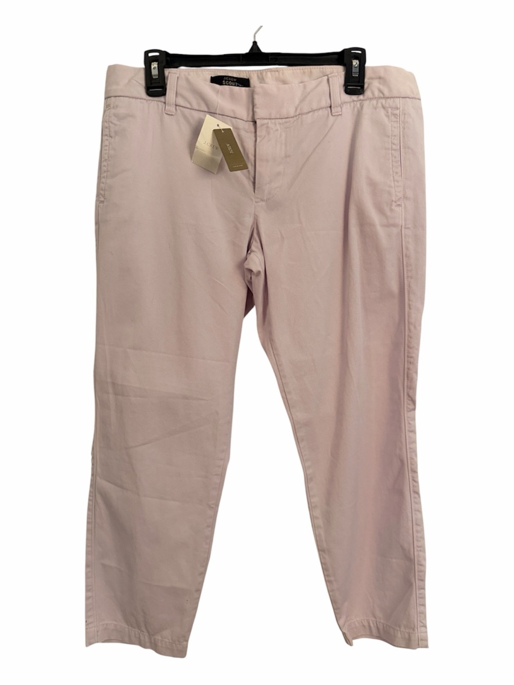 J. CREW 10 Pale Lilac Cropped Scout Chinos Pants Capris 100% Cotton *FLAW